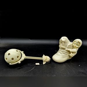 NWT Lot of Two Department 56 Snow Baby Ornaments.